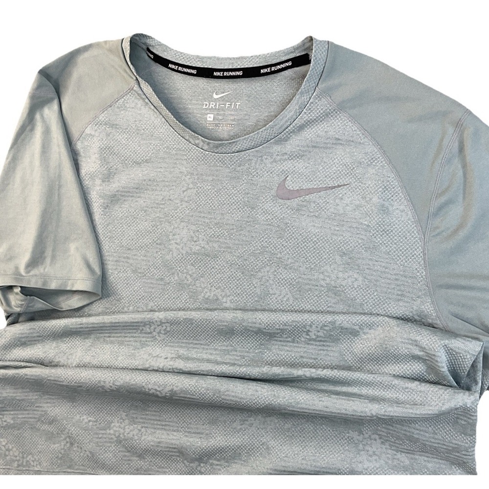 Nike T-Shirt Mens XL Miler Breathe Running Lightweight Crewneck Camo Top 904661
